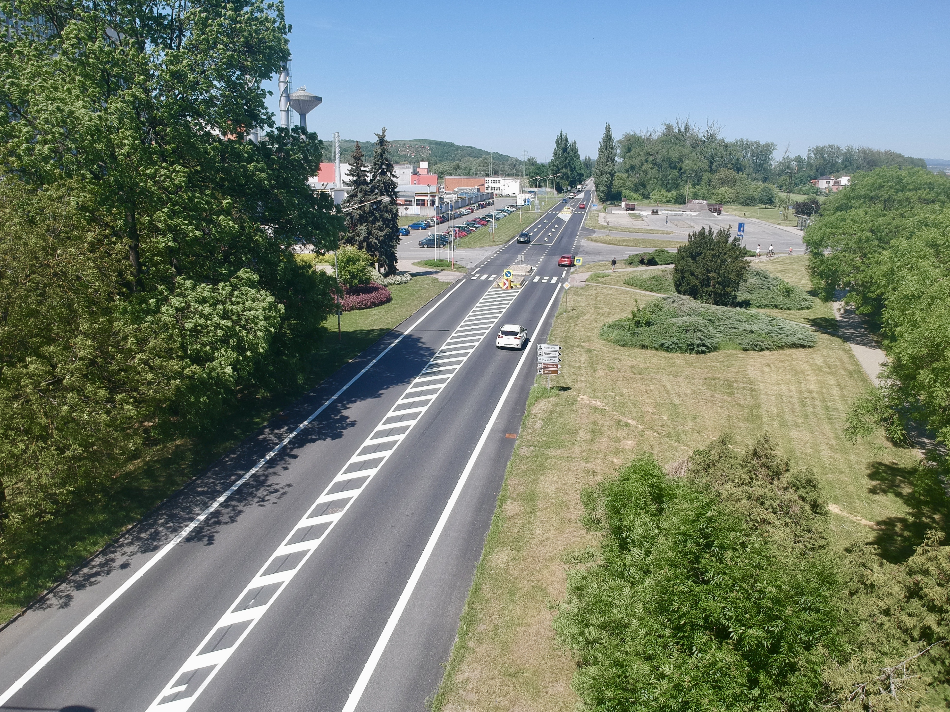 Silnice I/55, Napajedla – rekonstrukce v intravilánu a extravilánu obce (křiž. Fatra) - Straßen- und Brückenbau