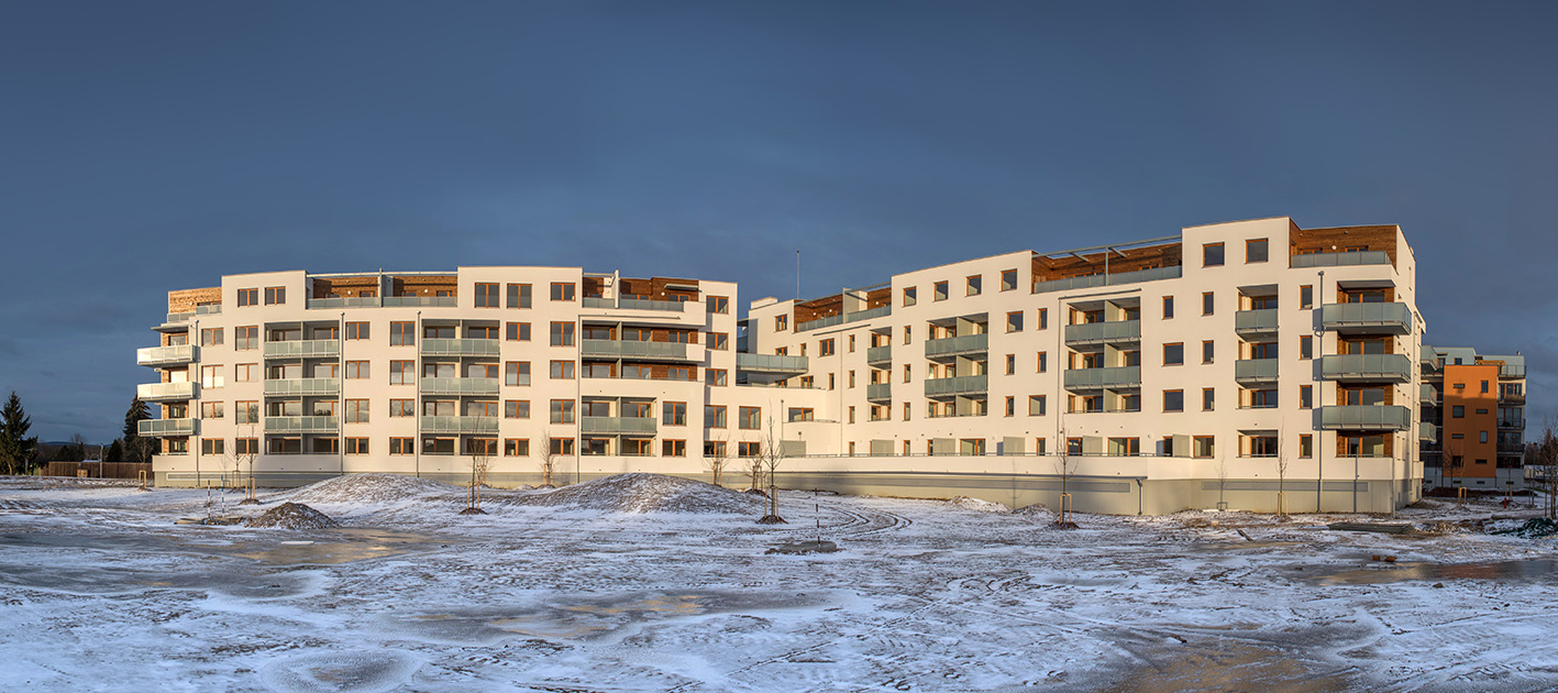 České Budějovice – bytové domy Luční jez (objekt D+E) - Hochbau