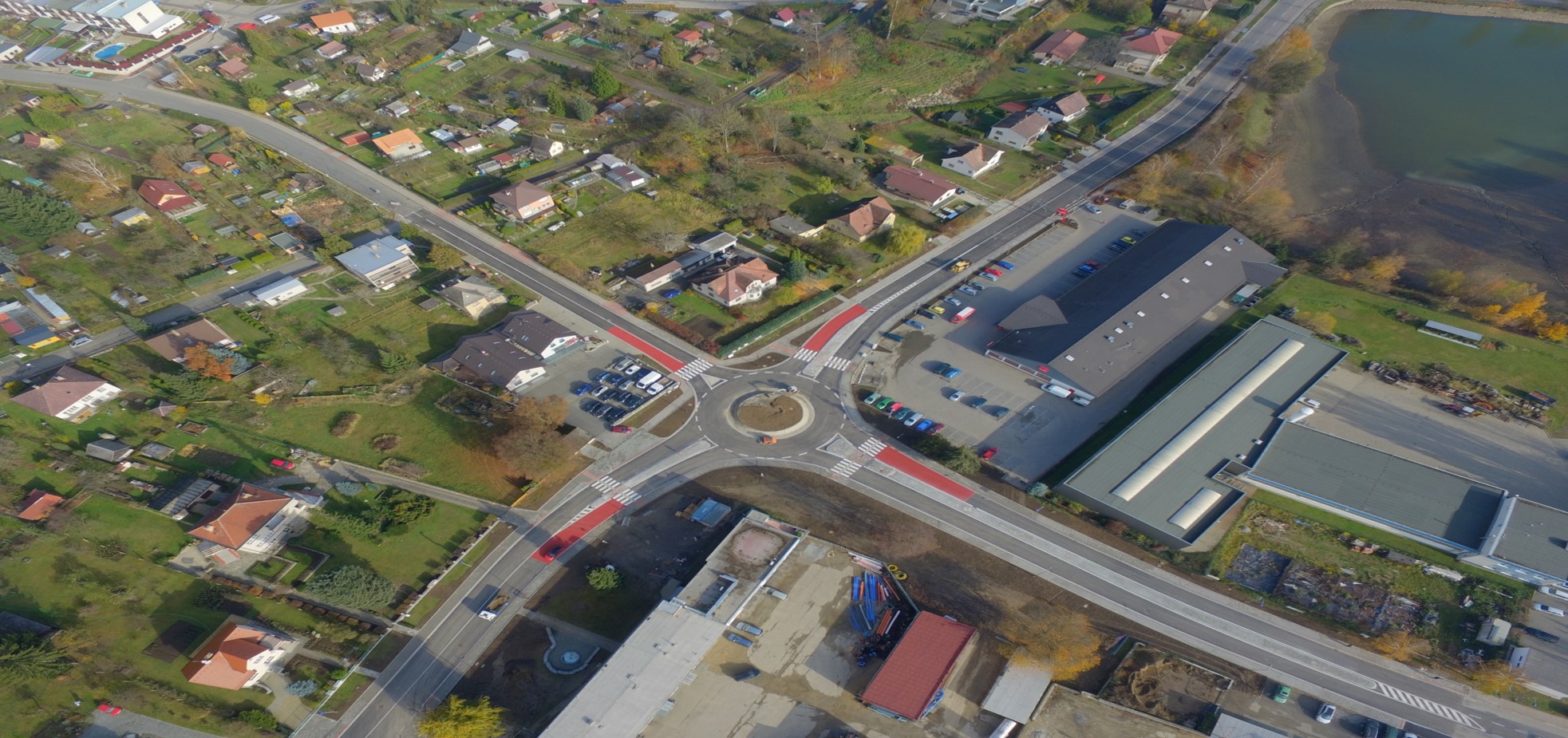 Humpolec - okružní křižovatka       - Straßen- und Brückenbau