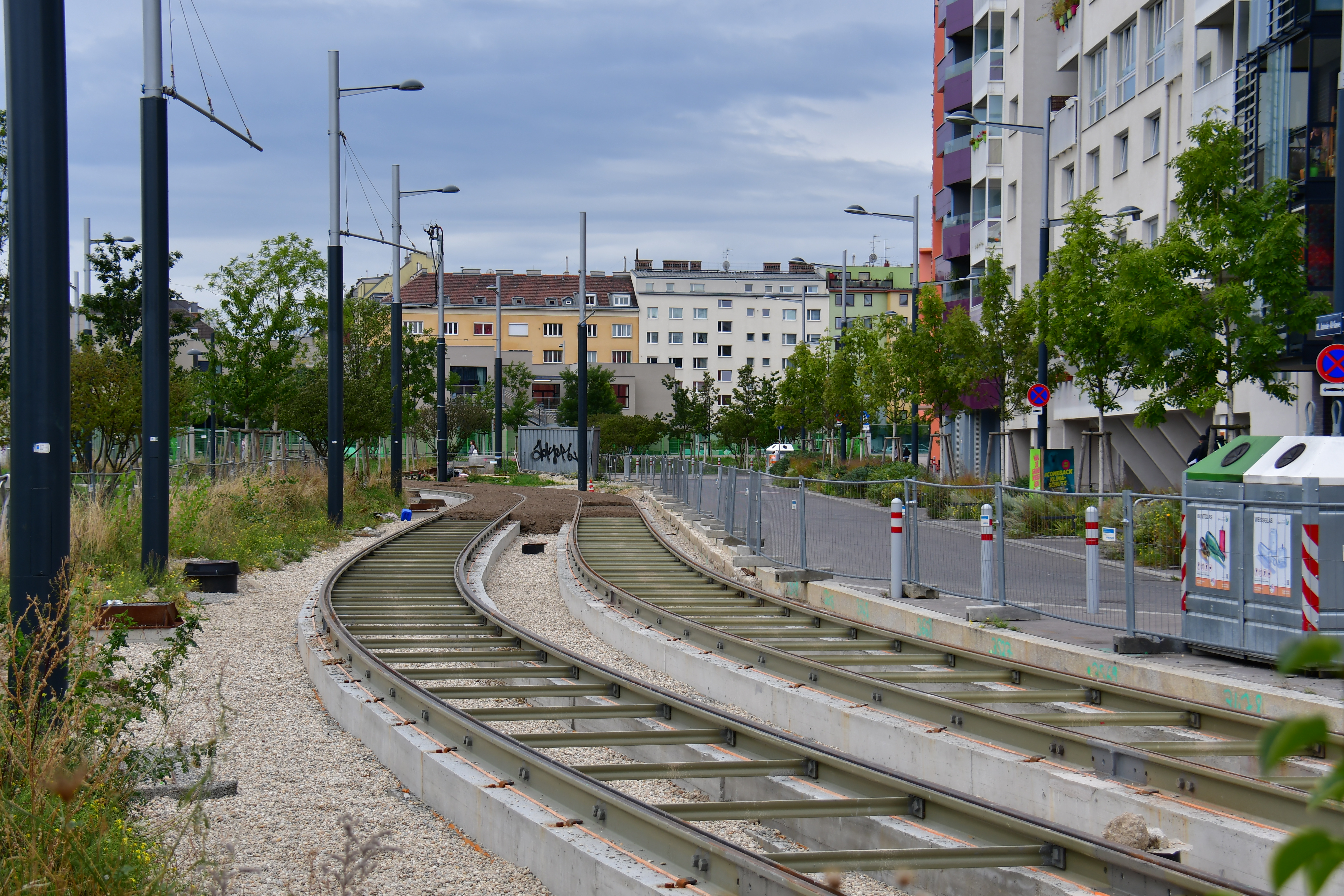 Verlängerung Linie D - Bahnbau