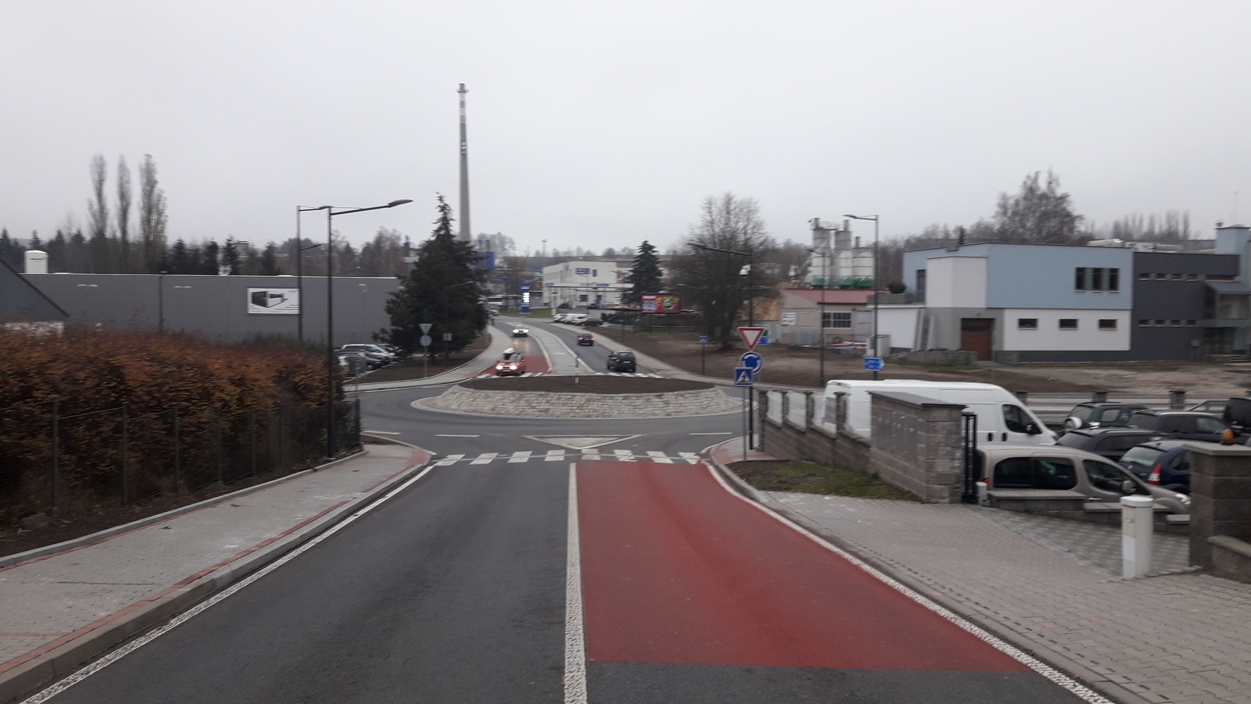 Humpolec – výstavba okružní křižovatky - Straßen- und Brückenbau