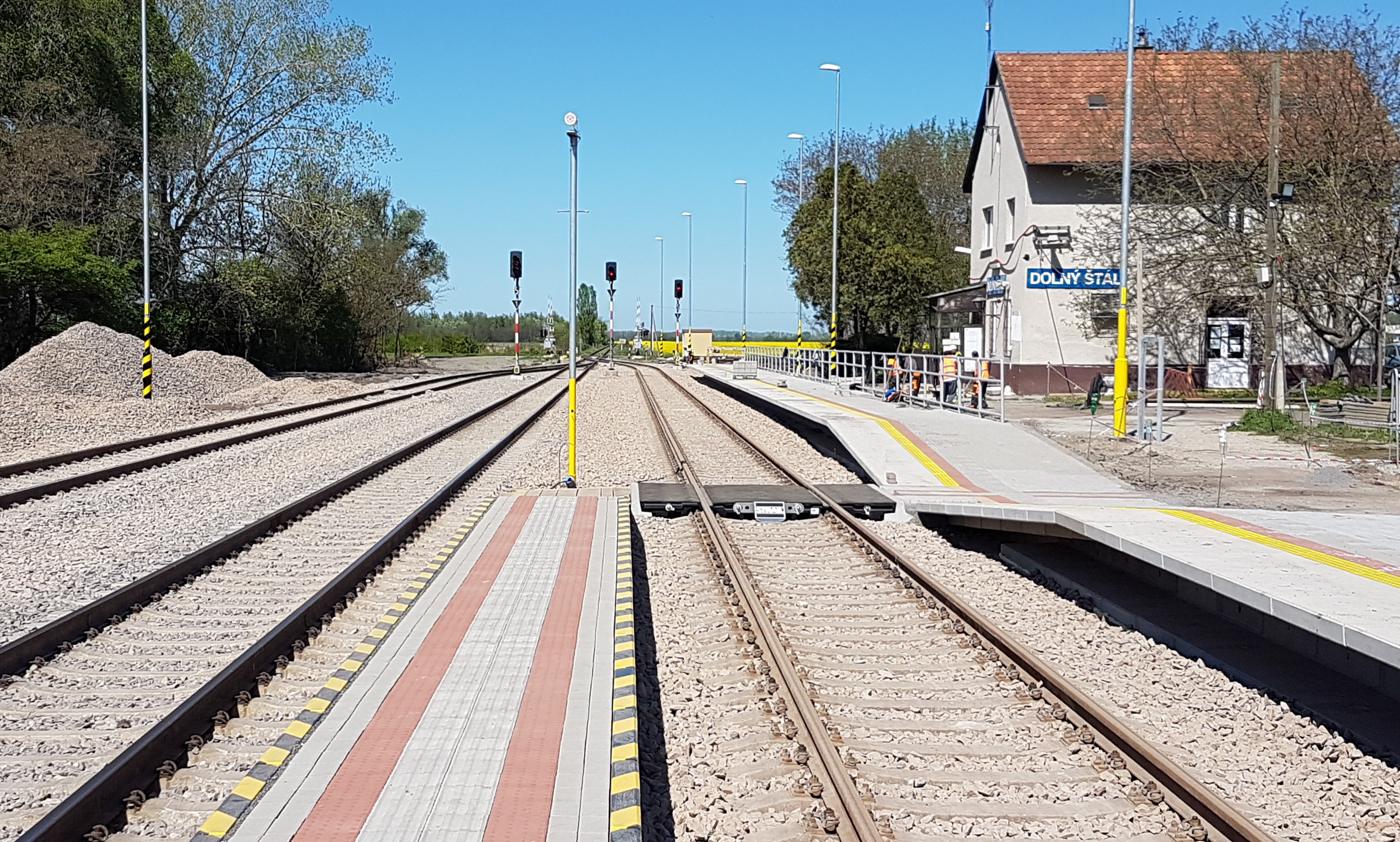 ŽST Dolný Štál, predĺženie staničných koľají - Bahnbau